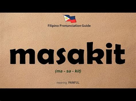Masakit in English .
